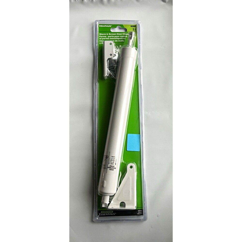 Hillman Hardware Essentials Hydraulic Storm/Screen Door Closer White 852068